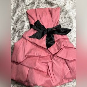 Jessica McClintock Pink Strapless Prom Dress